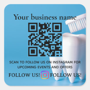 Folgen Sie uns QR-Code-Schild   Instagram Folge Za Quadratischer Aufkleber