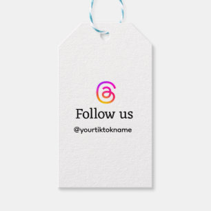 Folgen Sie uns Thread Benutzername Social Media hi Geschenkanhänger
