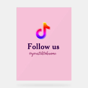 folgen Sie uns tiktok Benutzername Social Media hi Acrylschild