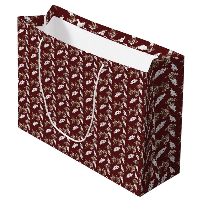 Folhas de Outono Große Geschenktüte (Vorderseite Schrägansicht)