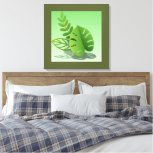 Folhas Verdes Leinwanddruck