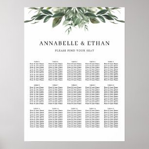Foliage-Blätter-Seekarte Poster