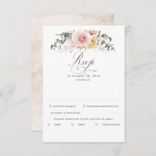 Foliage coloré Boho mariage RSVP