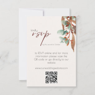 Foliage d'automne moderne Mariage d'automne Carte