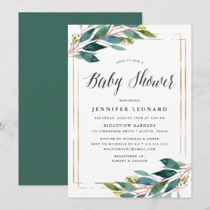 Foliage doux Invitation Baby shower