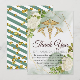 Foliage Elegant Doctor   Carte de remerciements in