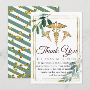 Foliage Elegant Doctor   Carte de remerciements in