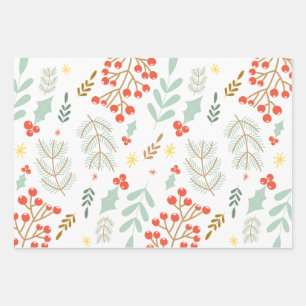 Foliage Feuille Berries Étoiles Motif