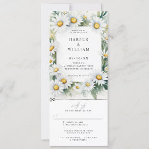 Foliage feuille invitation de mariage avec rsvp at