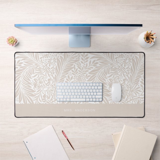 Foliage Floral moderne William Morris Elégant Beig (Bureau 1)