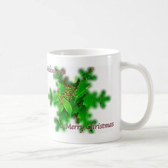 Foliage Frohe Weihnachts-Tasse Kaffeetasse (Rechts)