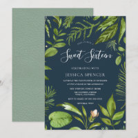 Foliage Grüntöne Moderne Natur Sweet 16 Party lade