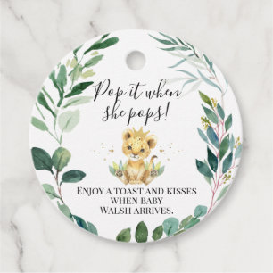 Foliage Lion Crown Baby Shower Pop Es bevorzugen T Geschenkanhänger