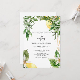 Foliage méditerranéen Faire-part de mariage tropic