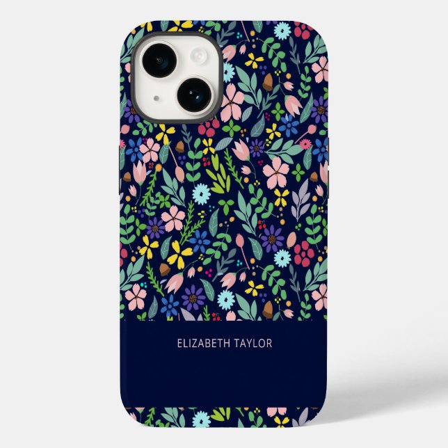 Foliage Modern floral Case-Mate iPhone 14 Hülle (Rückseite)