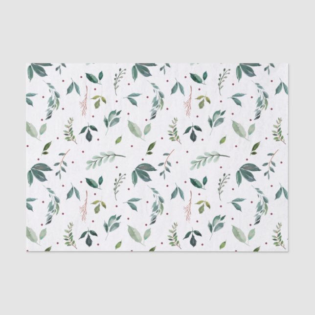 Foliage Muster Weihnachten Seidenpapier (Vorderseite)