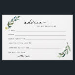 Foliage Ratschläge für die Braut als Karten<br><div class="desc">Herrliche Blätterratskarten für die Braut. Für eine erweiterte Anpassung dieses Designs,  z.B. das Ändern des Layouts,  des Schriftartes oder der Textgröße,  klicken Sie bitte auf den obigen Button "KENNEN". Bitte kontaktieren Sie mich für weitere Fragen!</div>