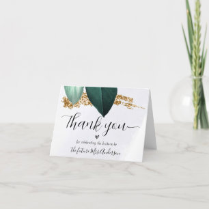 Foliage Script-Brautparty Vielen Dank Dankeskarte