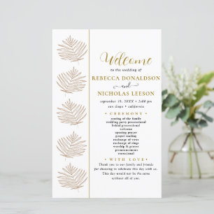 Foliage Script Programme de mariage minimal