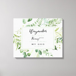 Foliage Waymaker Promise Keeper-Texte Christlich Leinwanddruck
