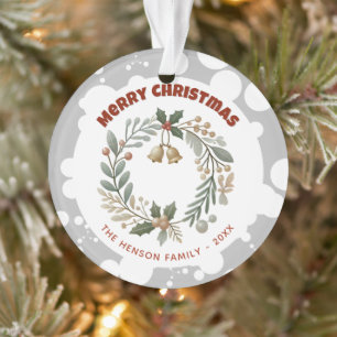 Foliage Wreath Frohe Weihnachtszeit Ornament