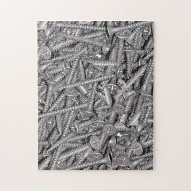 Folie aus silberfarbenen Trockenmauer-Schrauben (Vertikal)