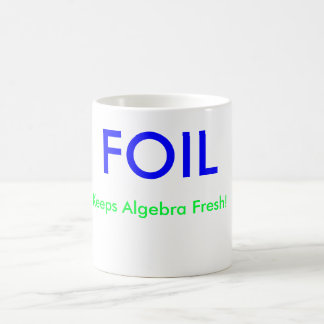 FOLIE, behält Algebra frisch! , X =, Y = Kaffeetasse