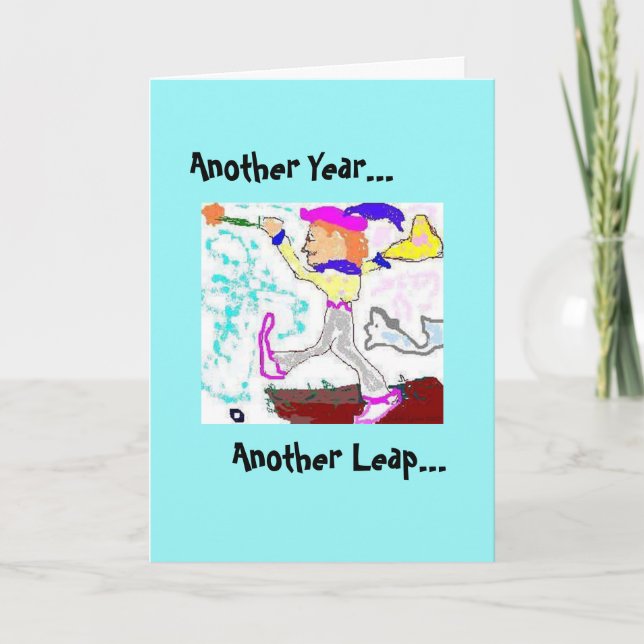 Folie carte d'anniversaire-Aqua (Devant)