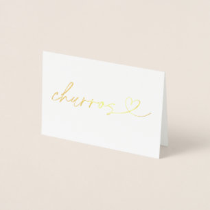 Folie-Churros-Lebensmittel-Label-Hochzeitstischkar Folienkarte