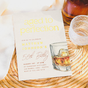 Folie Geburtstag von Perfection Whiskey Folieneinladung