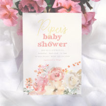 Folie Retro Blumen Mädchen Baby-Party