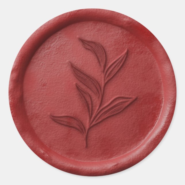 Folien-Leaf-Wachs-Siegel-Aufkleber Runder Aufkleber (Vorderseite)