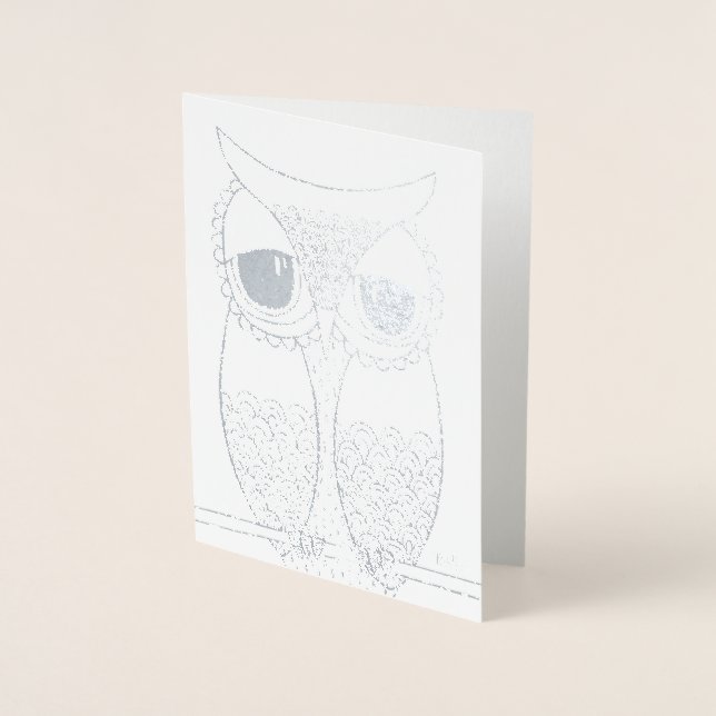 FOLIENÜBERTRAGUNG Owl Immer Liebe Sie Gruß Folienkarte (Vorderseite)