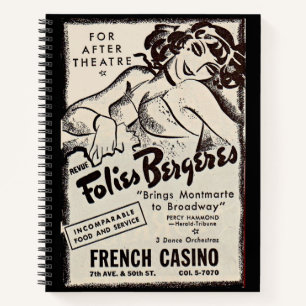 Folies Bergere ad der 30er Jahre Notizbuch