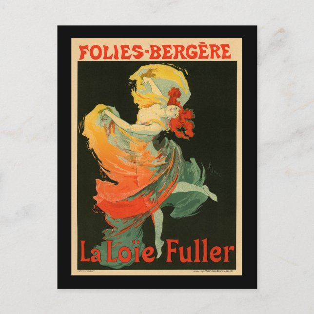 Folies Bergere La Loie Fuller Postkarte (Vorderseite)