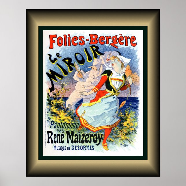 Folies Bergere~Le Miroir~Pantomime Rene Maizeroy~ Poster (Vorne)