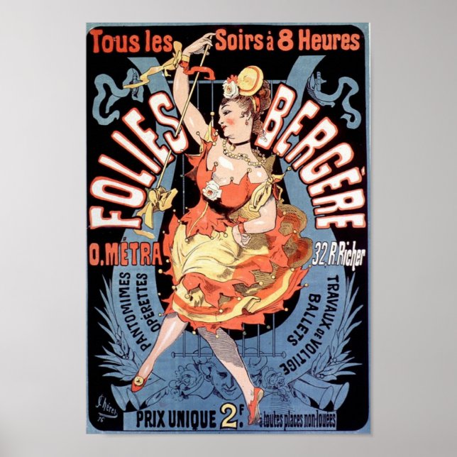 Folies Bergere Vintage französische Werbung Poster (Vorne)
