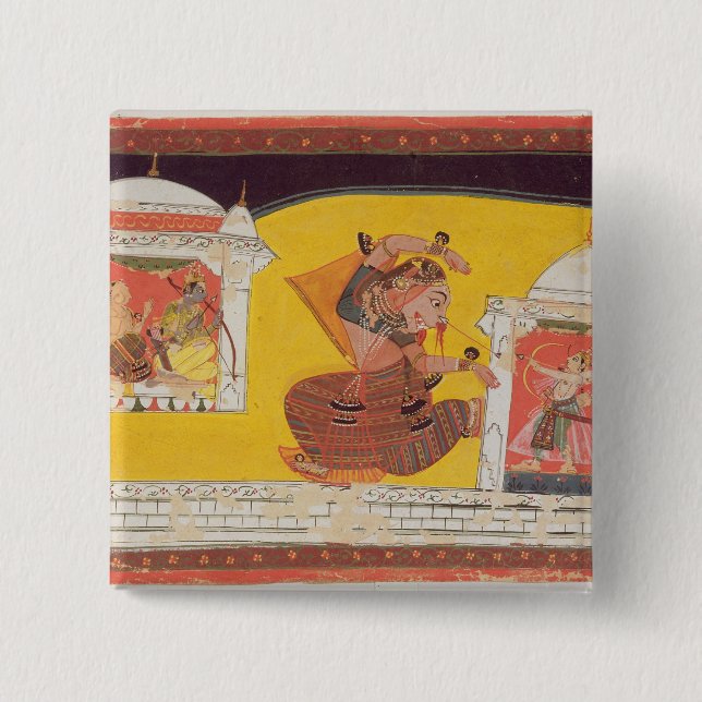 Folio 27 Laksmama schneidet die Nase von Button (Vorderseite)