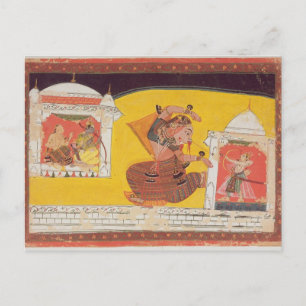 Folio 27 Laksmama schneidet die Nase von Surpanakh Postkarte
