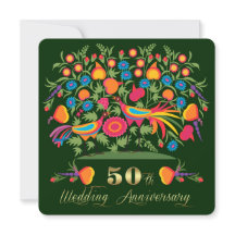 Folk Art 50 th Golden Wedding Anniversary Party