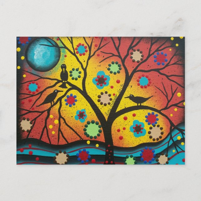 FOLK ART A Morning With You BY LORI carte postale (Devant)