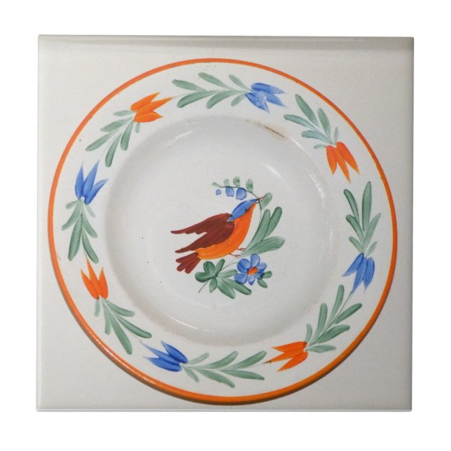 Folk Art Bird Fliese (Vorderseite)