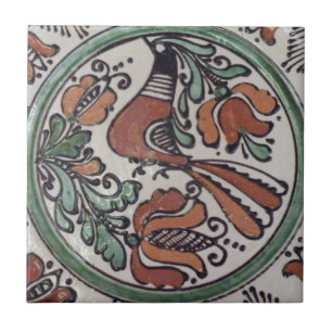 Folk Art Bird Fliese