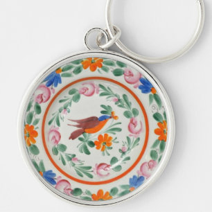 Folk Art Bird Schlüsselanhänger