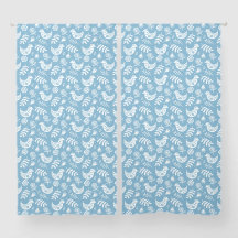 Folk Art Birds Blue White