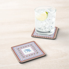 Folk Art Border Set der Untersetzer