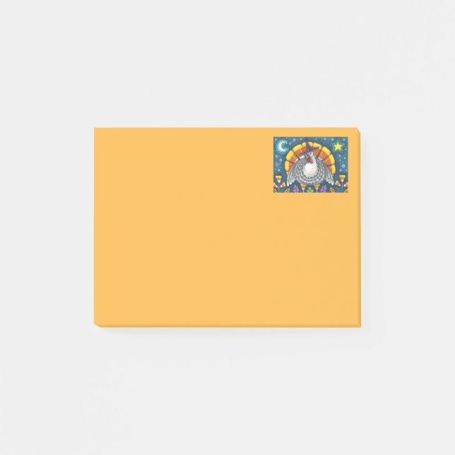 FOLK ART CANDY CORN TURKEY PILGRIM, ERNTEDANK POST-IT KLEBEZETTEL (Vorderseite)