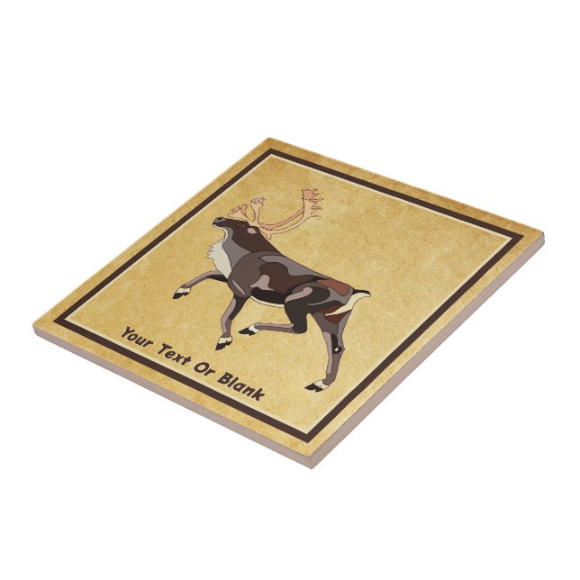 Folk Art Caribbean/Reindeer Fliese (Seite)
