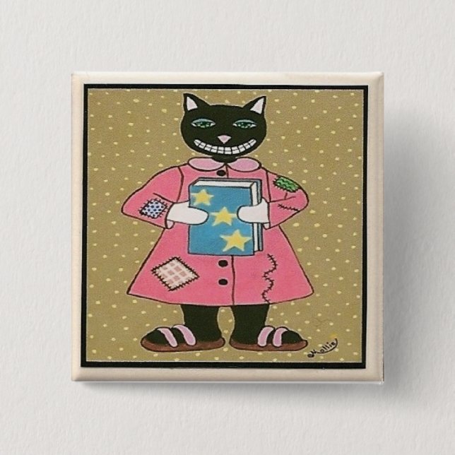 Folk Art CAT Button (Vorderseite)