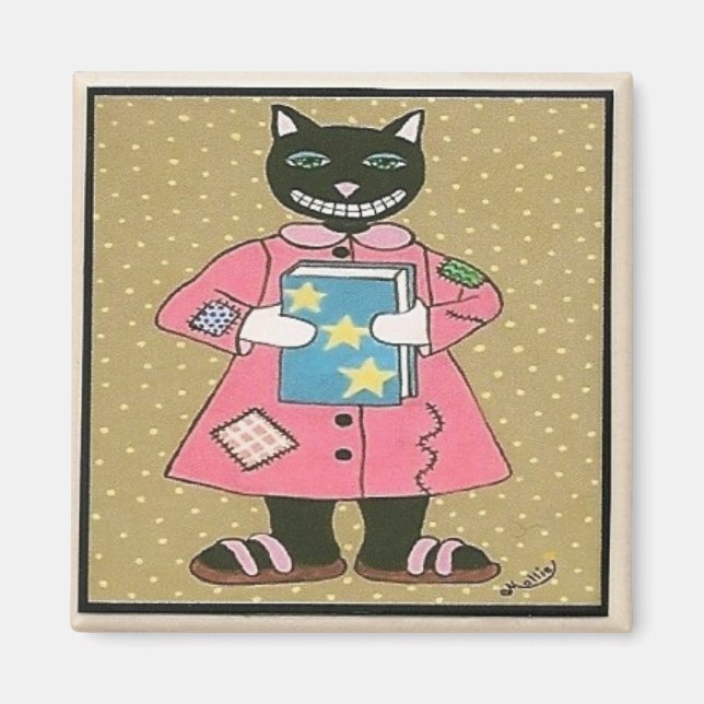 Folk Art CAT Magnet (Vorne)